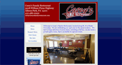 Desktop Screenshot of caseysfamilyrestaurant.com